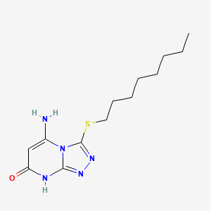 5-Amino-3-(octylthio)[1,2,4]triazolo[4,3-a]pyrimidin-7-ol