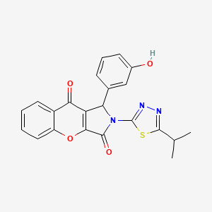 1-(3-Hydroxyphenyl)-2-[5-(propan-2-yl)-1,3,4-thiadiazol-2-yl]-1,2-dihydrochromeno[2,3-c]pyrrole-3,9-dione