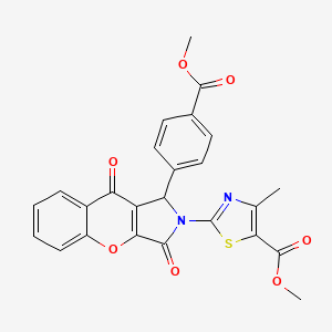 methyl 2-[1-[4-(methoxycarbonyl)phenyl]-3,9-dioxo-3,9-dihydrochromeno[2,3-c]pyrrol-2(1H)-yl]-4-methyl-1,3-thiazole-5-carboxylate