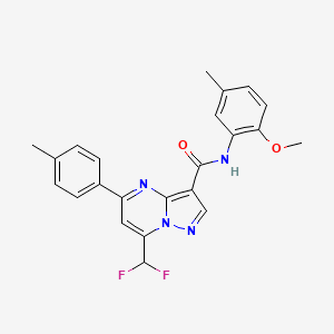 7-(difluoromethyl)-N-(2-methoxy-5-methylphenyl)-5-(4-methylphenyl)pyrazolo[1,5-a]pyrimidine-3-carboxamide