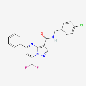 N-[(4-chlorophenyl)methyl]-7-(difluoromethyl)-5-phenylpyrazolo[1,5-a]pyrimidine-3-carboxamide