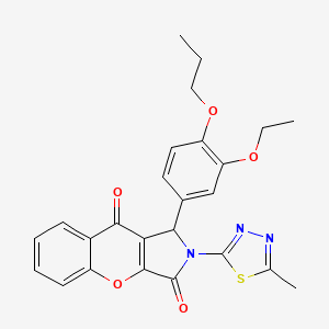 1-(3-Ethoxy-4-propoxyphenyl)-2-(5-methyl-1,3,4-thiadiazol-2-yl)-1,2-dihydrochromeno[2,3-c]pyrrole-3,9-dione