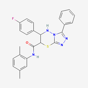 N-(2,5-dimethylphenyl)-6-(4-fluorophenyl)-3-phenyl-6,7-dihydro-5H-[1,2,4]triazolo[3,4-b][1,3,4]thiadiazine-7-carboxamide