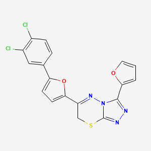 6-[5-(3,4-dichlorophenyl)furan-2-yl]-3-(furan-2-yl)-7H-[1,2,4]triazolo[3,4-b][1,3,4]thiadiazine