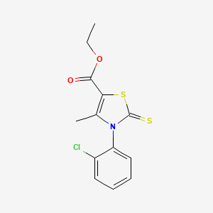 Ethyl 3-(2-chlorophenyl)-4-methyl-2-sulfanylidene-1,3-thiazole-5-carboxylate