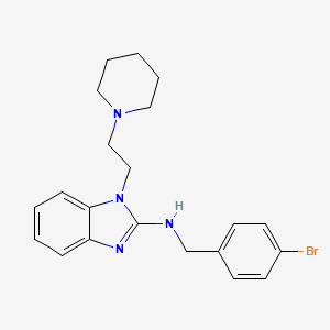 N-(4-bromobenzyl)-1-[2-(piperidin-1-yl)ethyl]-1H-benzimidazol-2-amine