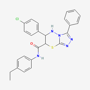 6-(4-chlorophenyl)-N-(4-ethylphenyl)-3-phenyl-6,7-dihydro-5H-[1,2,4]triazolo[3,4-b][1,3,4]thiadiazine-7-carboxamide