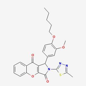 1-[3-Methoxy-4-(pentyloxy)phenyl]-2-(5-methyl-1,3,4-thiadiazol-2-yl)-1,2-dihydrochromeno[2,3-c]pyrrole-3,9-dione