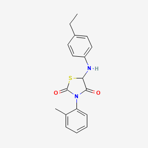 5-[(4-Ethylphenyl)amino]-3-(2-methylphenyl)-1,3-thiazolidine-2,4-dione