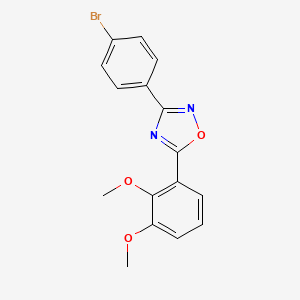 molecular formula C16H13BrN2O3 B11573982 3-(4-Bromophenyl)-5-(2,3-dimethoxyphenyl)-1,2,4-oxadiazole 