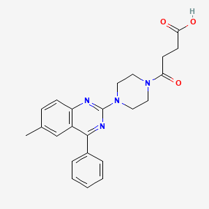 4-[4-(6-Methyl-4-phenylquinazolin-2-yl)piperazin-1-yl]-4-oxobutanoic acid