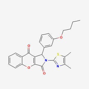 1-(3-Butoxyphenyl)-2-(4,5-dimethyl-1,3-thiazol-2-yl)-1,2-dihydrochromeno[2,3-c]pyrrole-3,9-dione