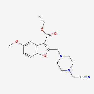 Ethyl 2-{[4-(cyanomethyl)piperazin-1-yl]methyl}-5-methoxy-1-benzofuran-3-carboxylate