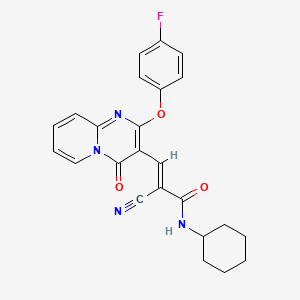 (2E)-2-cyano-N-cyclohexyl-3-[2-(4-fluorophenoxy)-4-oxo-4H-pyrido[1,2-a]pyrimidin-3-yl]prop-2-enamide