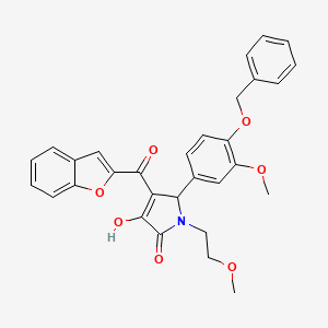 4-(1-benzofuran-2-ylcarbonyl)-5-[4-(benzyloxy)-3-methoxyphenyl]-3-hydroxy-1-(2-methoxyethyl)-1,5-dihydro-2H-pyrrol-2-one