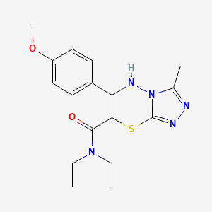 N,N-diethyl-6-(4-methoxyphenyl)-3-methyl-6,7-dihydro-5H-[1,2,4]triazolo[3,4-b][1,3,4]thiadiazine-7-carboxamide