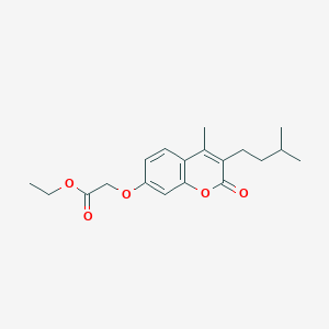 ethyl {[4-methyl-3-(3-methylbutyl)-2-oxo-2H-chromen-7-yl]oxy}acetate