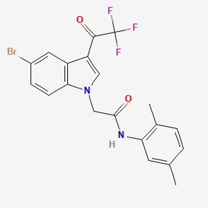 2-[5-bromo-3-(trifluoroacetyl)-1H-indol-1-yl]-N-(2,5-dimethylphenyl)acetamide