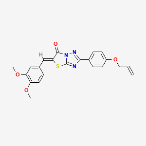 molecular formula C22H19N3O4S B11574081 (5Z)-5-(3,4-dimethoxybenzylidene)-2-[4-(prop-2-en-1-yloxy)phenyl][1,3]thiazolo[3,2-b][1,2,4]triazol-6(5H)-one 