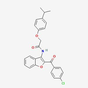 N-{2-[(4-chlorophenyl)carbonyl]-1-benzofuran-3-yl}-2-[4-(propan-2-yl)phenoxy]acetamide