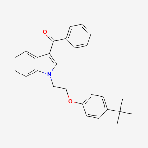 molecular formula C27H27NO2 B11574106 {1-[2-(4-tert-butylphenoxy)ethyl]-1H-indol-3-yl}(phenyl)methanone 