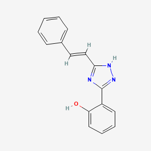 2-{3-[(E)-2-phenylethenyl]-1H-1,2,4-triazol-5-yl}phenol