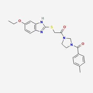 5-ethoxy-2-({2-[3-(4-methylbenzoyl)imidazolidin-1-yl]-2-oxoethyl}thio)-1H-benzimidazole