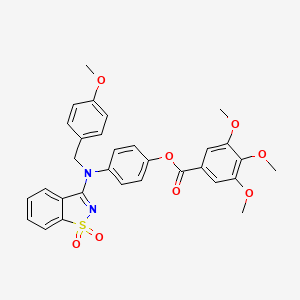 4-[(1,1-Dioxido-1,2-benzothiazol-3-yl)(4-methoxybenzyl)amino]phenyl 3,4,5-trimethoxybenzoate