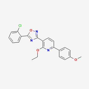 3-[5-(2-Chlorophenyl)-1,2,4-oxadiazol-3-yl]-2-ethoxy-6-(4-methoxyphenyl)pyridine