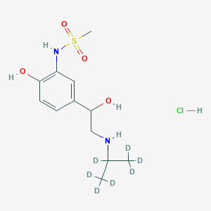 molecular formula C₁₂H₁₄D₇ClN₂O₄S B1157417 rac-Soterenol-d7 Hydrochloride 