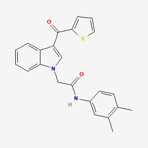 N-(3,4-Dimethylphenyl)-2-[3-(thiophene-2-carbonyl)-1H-indol-1-YL]acetamide