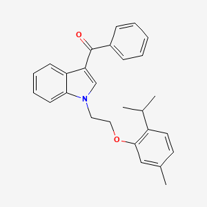 molecular formula C27H27NO2 B11574185 (1-{2-[5-methyl-2-(propan-2-yl)phenoxy]ethyl}-1H-indol-3-yl)(phenyl)methanone 