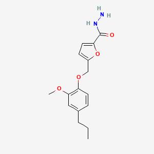 5-[(2-Methoxy-4-propylphenoxy)methyl]furan-2-carbohydrazide