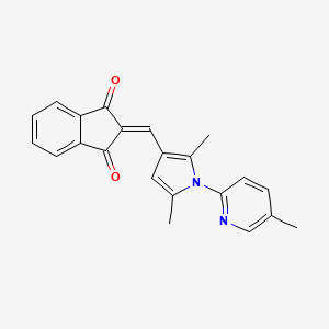 2-{[2,5-dimethyl-1-(5-methylpyridin-2-yl)-1H-pyrrol-3-yl]methylidene}-1H-indene-1,3(2H)-dione