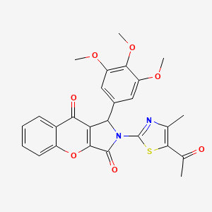 2-(5-Acetyl-4-methyl-1,3-thiazol-2-yl)-1-(3,4,5-trimethoxyphenyl)-1,2-dihydrochromeno[2,3-c]pyrrole-3,9-dione