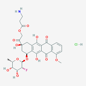 molecular formula C30H33ClFNO13 B115742 Galarubicin hydrochloride CAS No. 140637-82-7