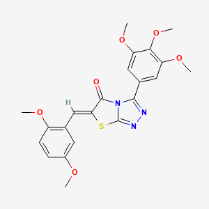 molecular formula C22H21N3O6S B11574210 (6Z)-6-(2,5-dimethoxybenzylidene)-3-(3,4,5-trimethoxyphenyl)[1,3]thiazolo[2,3-c][1,2,4]triazol-5(6H)-one 