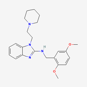 molecular formula C23H30N4O2 B11574231 N-(2,5-dimethoxybenzyl)-1-[2-(piperidin-1-yl)ethyl]-1H-benzimidazol-2-amine 