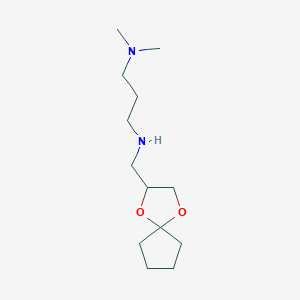 molecular formula C13H26N2O2 B11574279 N'-(1,4-dioxaspiro[4.4]non-2-ylmethyl)-N,N-dimethylpropane-1,3-diamine 