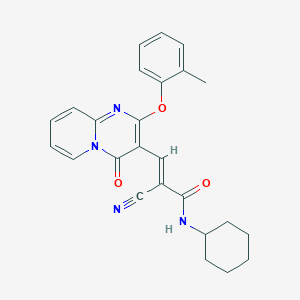 (2E)-2-cyano-N-cyclohexyl-3-[2-(2-methylphenoxy)-4-oxo-4H-pyrido[1,2-a]pyrimidin-3-yl]prop-2-enamide