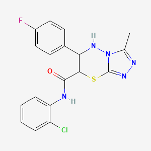 N-(2-chlorophenyl)-6-(4-fluorophenyl)-3-methyl-6,7-dihydro-5H-[1,2,4]triazolo[3,4-b][1,3,4]thiadiazine-7-carboxamide