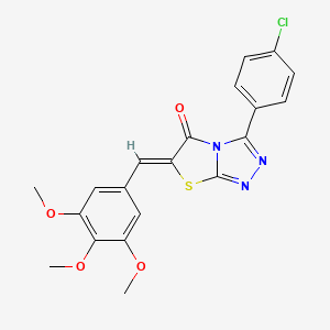 (6Z)-3-(4-chlorophenyl)-6-(3,4,5-trimethoxybenzylidene)[1,3]thiazolo[2,3-c][1,2,4]triazol-5(6H)-one