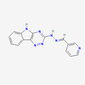 Nicotinaldehyde 5H-(1,2,4)triazino(5,6-b)indol-3-ylhydrazone