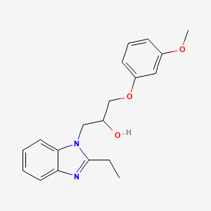 molecular formula C19H22N2O3 B11574375 1-(2-ethyl-1H-benzimidazol-1-yl)-3-(3-methoxyphenoxy)propan-2-ol 