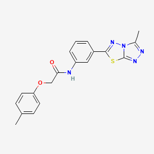 2-(4-methylphenoxy)-N-[3-(3-methyl[1,2,4]triazolo[3,4-b][1,3,4]thiadiazol-6-yl)phenyl]acetamide