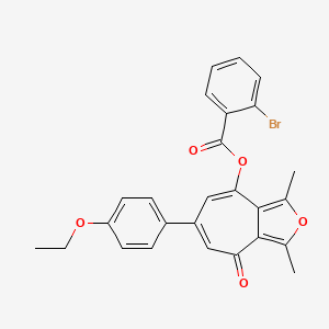 6-(4-ethoxyphenyl)-1,3-dimethyl-4-oxo-4H-cyclohepta[c]furan-8-yl 2-bromobenzoate