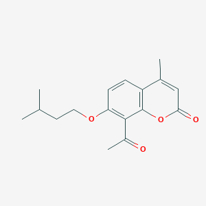 8-acetyl-4-methyl-7-(3-methylbutoxy)-2H-chromen-2-one