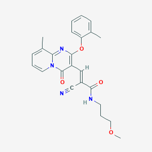 (2E)-2-cyano-N-(3-methoxypropyl)-3-[9-methyl-2-(2-methylphenoxy)-4-oxo-4H-pyrido[1,2-a]pyrimidin-3-yl]prop-2-enamide