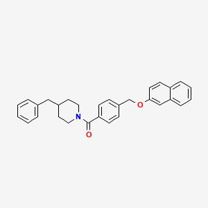 molecular formula C30H29NO2 B11574459 (4-Benzylpiperidin-1-yl){4-[(naphthalen-2-yloxy)methyl]phenyl}methanone 