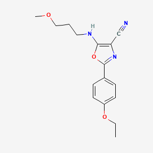 2-(4-Ethoxyphenyl)-5-[(3-methoxypropyl)amino]-1,3-oxazole-4-carbonitrile